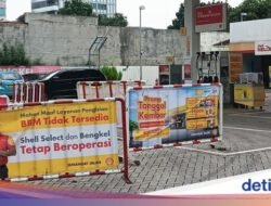 Kosong, SPBU Shell Belum Menyediakan Bahan Bakar